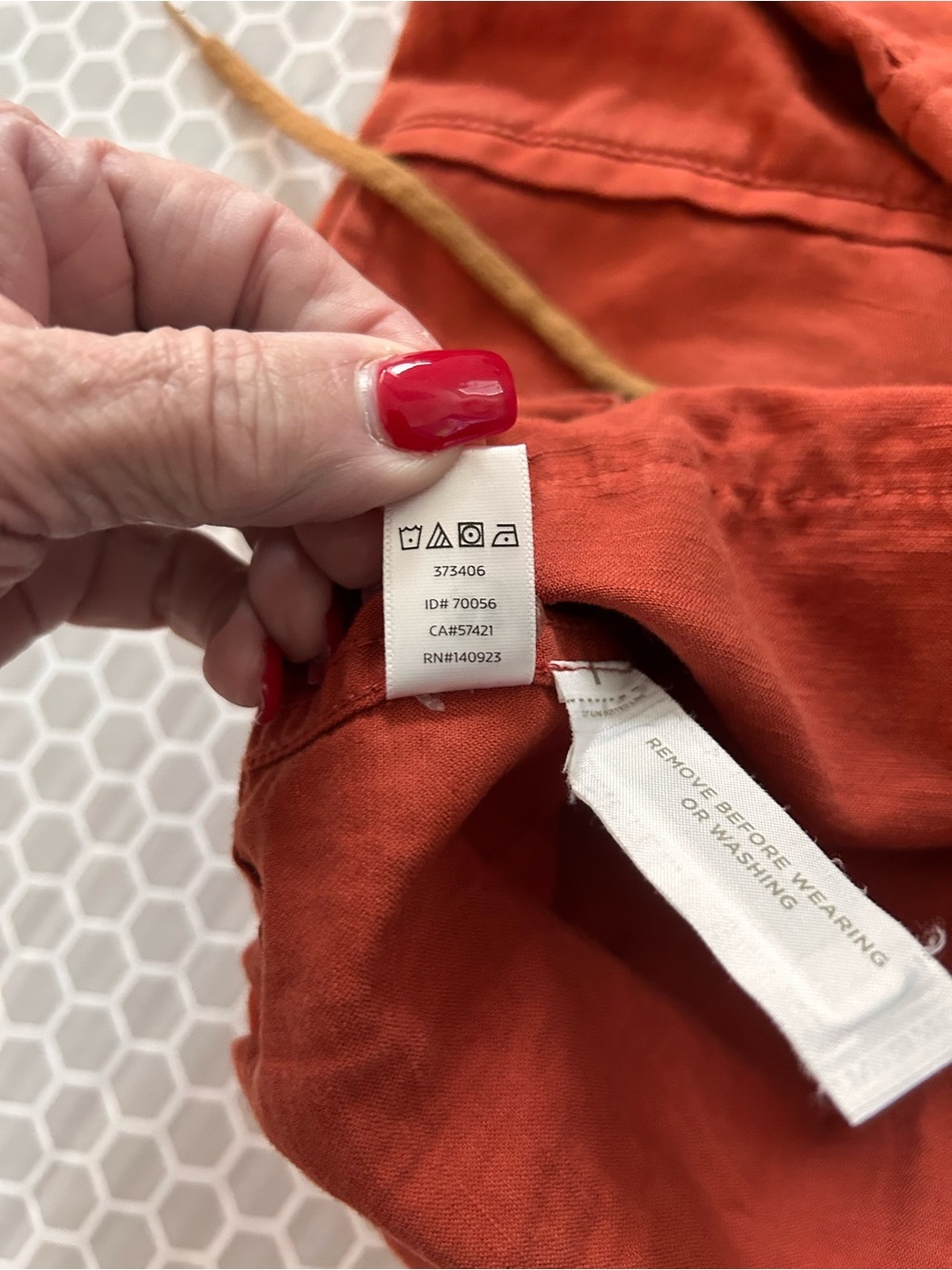 LOFT Lightweight Hooded Barn Jacket in Coral. Size XS - Picture 11 of 12